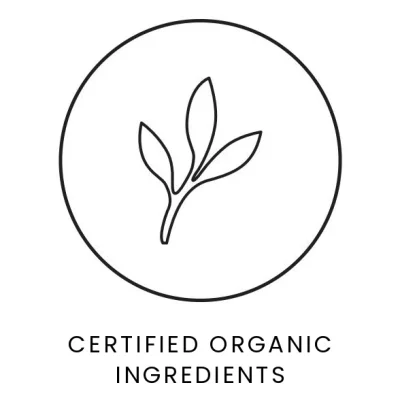 Icon saying certified organic ingredients