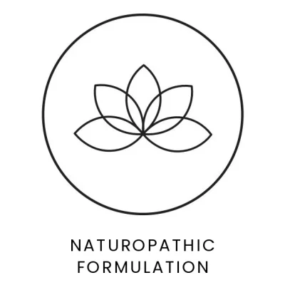 Icon saying naturopathic formulation